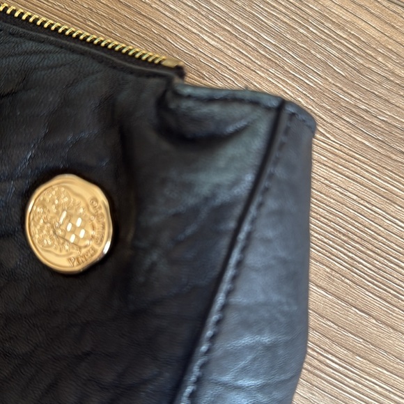 Vince Camuto Genuine Pebble Leather "Riley" Tote Crossbody Bag Purse Black - Picture 7 of 7